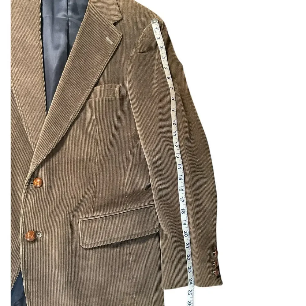 Vintage Mens Nordstrom Clours By AJ Corduroy Blazer Academic Brown Size 40
